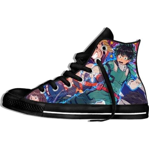 Customized Woman Casual Canvas Shoes My Hero Academia Independent Design Cartoon Style Women Breathable Custom Shoes