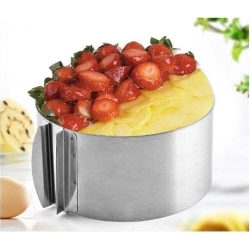 Round Adjustable Circle Cake Mold Stainless Steel Round Cake Mold Depth 10 Cm