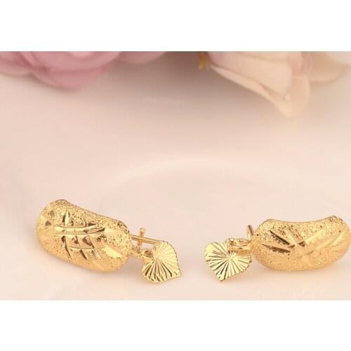 2pairs Romantic Gold color Fashion Earrings Jewelry Womens Earrings gold filled earring Women Gift