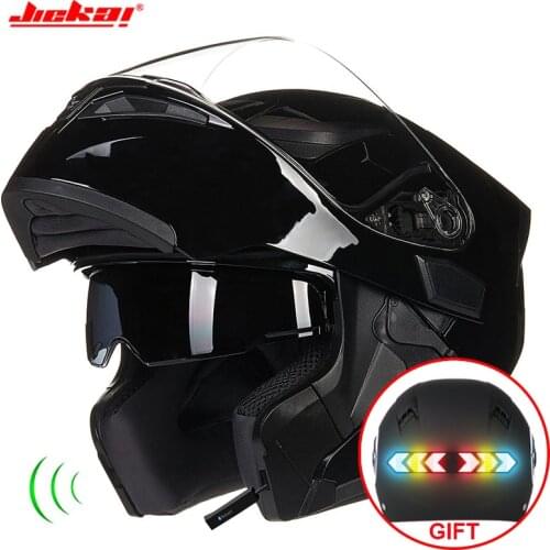 NEW Motorcycle Helmet Bluetooth-compatible Motos Double Visor Flip Up Casco Racing Headgear Casque Capacete Dot ECE Helmets