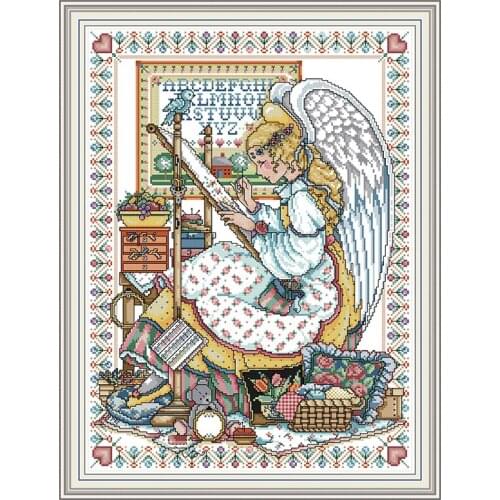 Joy Suday Character Pattern Embroidery 11CT 14CT Hand Embroidery Decoration Gift Set Cross Stitch Kit Counting Cross Stitch Kit