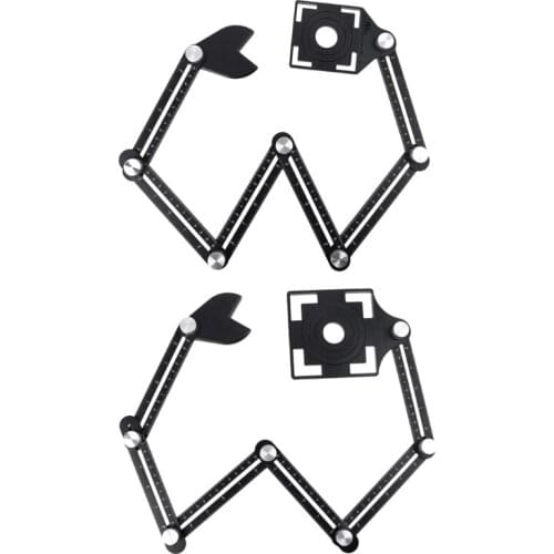 Tile Opening Locator Paving Floor Tiles Folding Rule Angle Finder Measuring Ruler 6-Side Template Tool A0KF