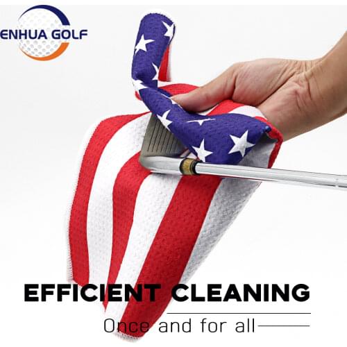 Golf USA Flag Golf Towel American Flag Beach Towel, Quick Dry Cotton Beach Towel Lightweight 16''x20