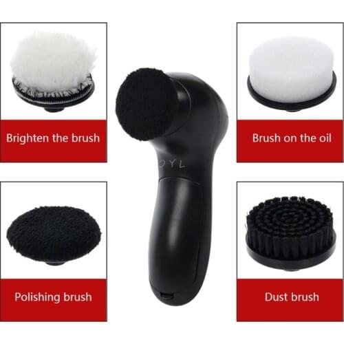 Handheld Automatic Electric Shoe Brush Shine Polisher 5AA Battery Power Supply