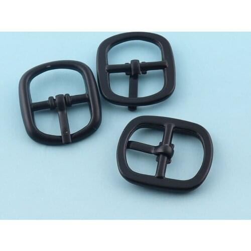 Release Belt Buckle with prong 13mm Adjuster Buckles Black Strap Buckles Slider Fastener Tri-glide Pin Garment Leather