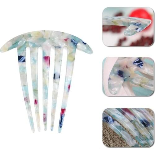 2021 New Ponytail Fork Comb Simple Cellulose Acetate Comb Cheap Little Hair Comb