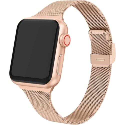Slim Milanese loop For Apple Watch 5 band 44mm 40mm iWatch band 38mm 42mm luxury watchband bracelet for Apple watch series 5 4