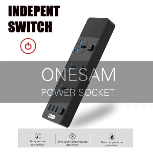 Socket Multi USB Plug Power Strip 2M Power Extension 3000W 16A high power 3 Outlets 3 USB Ports US EU UK universal power socket