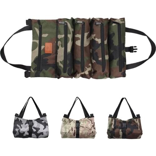 Roll Up Tool Storage Bag Roll Tool Roll Multi-Purpose Tool Wrench Roll Pouch Hanging Tool Zipper Carrier Tote Outdoor Packback