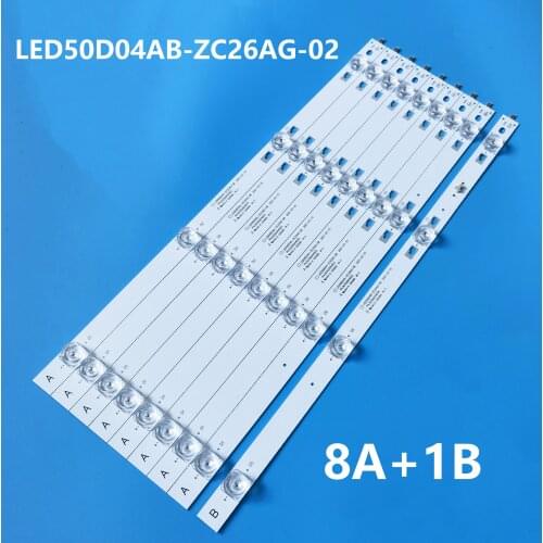 LED Backllight strip 4lamp LED50D04A LED50D04B-ZC26AG-02 for LE49AL88A71 LE49C51 LE49H610G LE49Z51Z 49AA71A 49K31 L50M5-AD