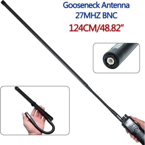 ABBREE 27Mhz BNC Connector Gooseneck Tactical Antenna Foldable Antenna Compatible Cobra Midland Uniden Anyton CB Radio
