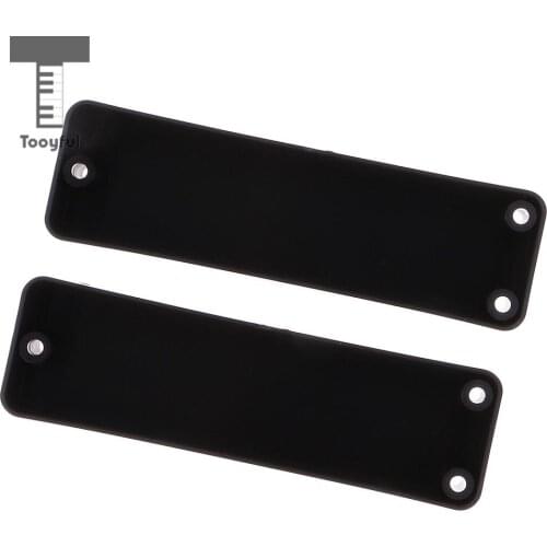 Tooyful 2 Pcs 3 Screw Hole Sealed Closed Pickup Covers Case for Electric Bass Guitar Parts Accessory