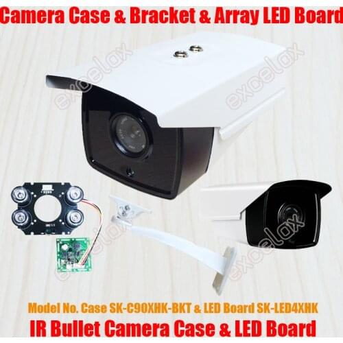 Waterproof IR Bullet Camera Case & Wall Bracket & LED Board Size 90 Aluminum Alloy Casing IP66 Outdoor by Excelax