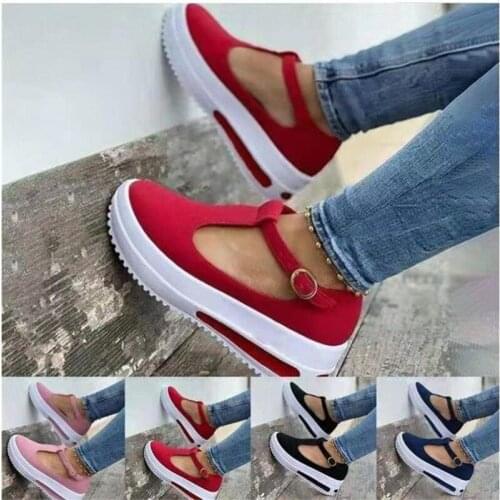 2021 Summer New Thick Soled High Size Womens Shoes Baotou Muffin Bottom Female Sandals Casual Ankle Buckles Single Footwear