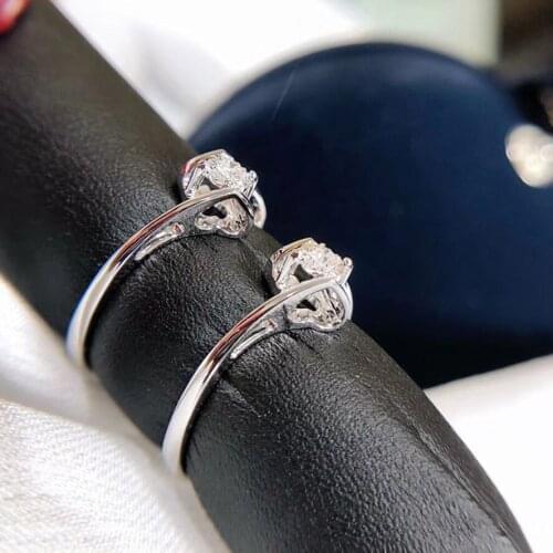 Angel Kiss Shape Real S925 Sterling Silver Ring Women Cute Luxury Exquisite Elegant Engagement Wedding Party Gift for Girlfriend