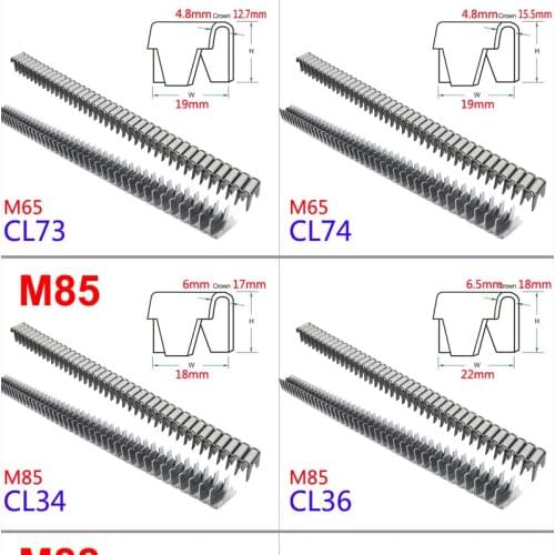 100PCS Air Clinch Clip Guns Spring Tools M66 M45 M46 CL-14 16 72 Mattress Nails Pet Dog Poultry Cage Fishing net Fixing Staples