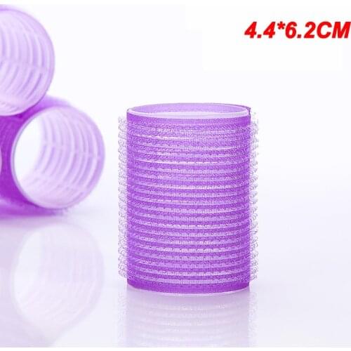 12pcs/set 44mm Self Grip Holding Hair Rollers Hairdressing Curlers Sticky Cling Air Bang Rods Wave Fluffy Self-adhesive 1532
