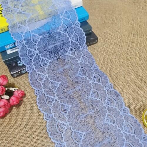 14cm Mesh Elastic Wide Swiss Lace Fabric Diy Sewing Hometextile Needlework Couture Accessories For Dress Collar E1135