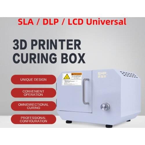 Sumaopai 3D Printer LCD / DLP / SLA After Treatment Solid UV Box 405 Wavelength UV Secondary Curing Box G100