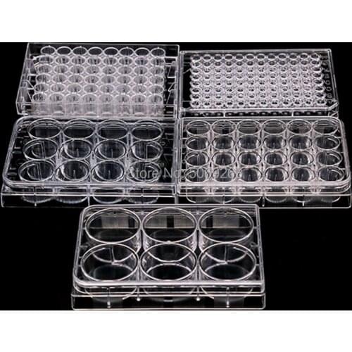 5pcs 6/12/24/48/96/384 hole Disposable Cell culture plate Bacterial culture plate enzyme label plate sterilization packaging