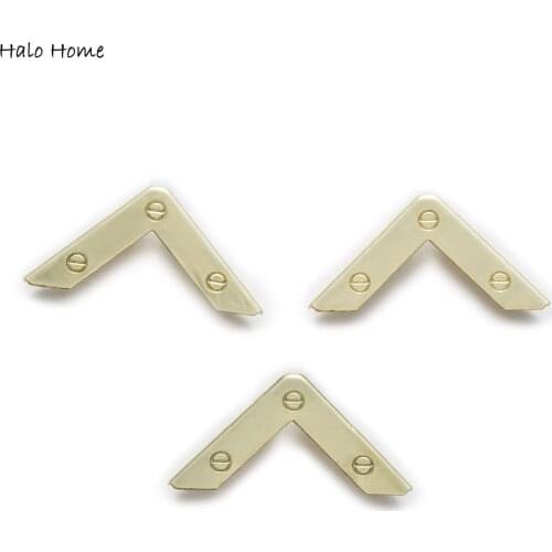 50 Piece Gold Color Round Pattern Book Scrapbooking Albums Folders Box Bags Metal Corner Protectors Crafts DIY 32x23mm