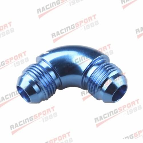 8AN AN8 -8AN To AN-8 90 Degree Union Fuel Fitting Adapter Male Blue