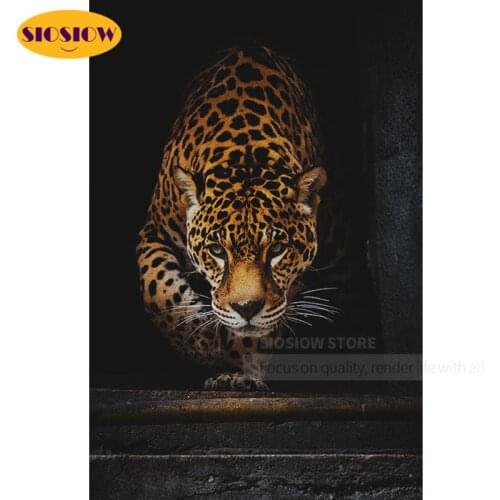 Diamond Mosaic Embroidery Icons Animals 5D Diy Daimond Painting Leopard Cross Stitch Full Set Square Round Home Decor Room Gifts