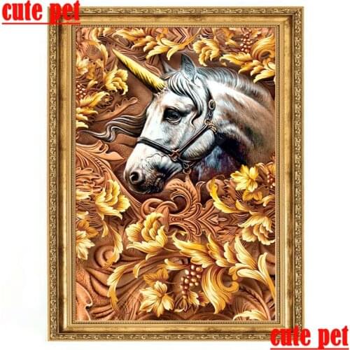 Diamond Painting5D Nordic style animals Mosaic No Frame cross stitches full drill Gift Embroidery Home Decor DIY horse Wallpaper