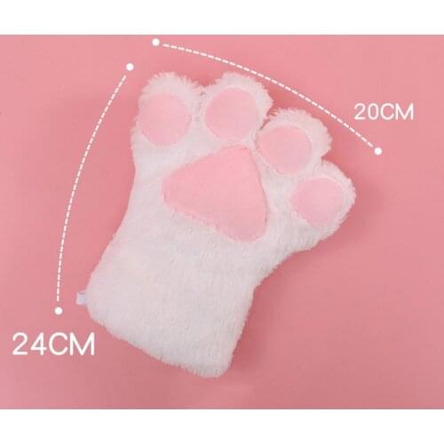 Free shipping half-finger plush cat claw gloves cute cosplay show adult children men and women can bear claw gloves cat gloves