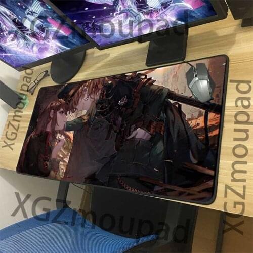 XGZ large mouse pad precision black seaming animation mouse pad computer keyboard custom game desk pad rubber stripe non-slip Xx
