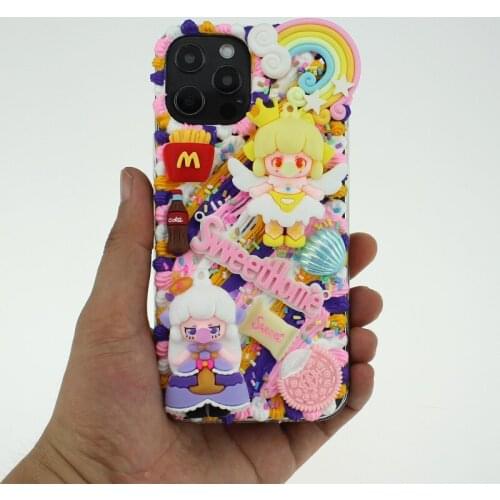 New Kawaii Bubble Girl Phone Case For Iphone 7 8 Plus 11 12 X XS Pro Max XR Mini Samsung S21 Huawei Redmi Htc Cute Apple Cover