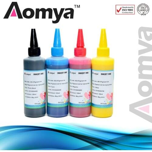 Aomya Nice Color Performance 4Colorsx100ml BK CY MG YL Specialized Art Paper Ink for Epson Printer Expression ME-303