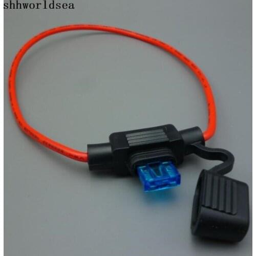 Shhworldsea 5pcs car waterproof blade fuse holder new and high quality 16AGW 30CM