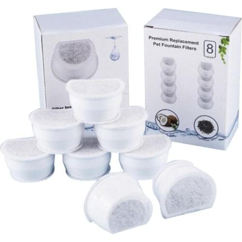 Cat Water Fountain Filters Cat Water Bowl Replacement Filters For Pet Flower Fountain Cat Water Fountain Accessories 8PCS
