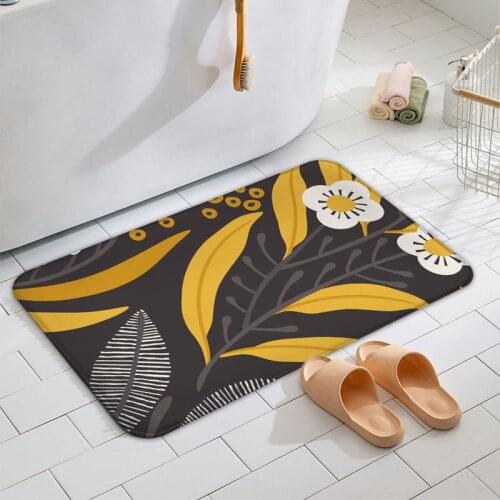 Flannel Engraved Washing Floor Mat Door Mat Door Mat Bathroom Absorbent Non-slip Mat Household Door Rubbing Mat Carpet