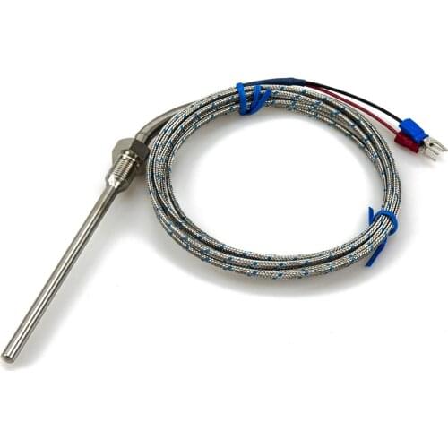 FTARP09 K type 100mm probe length 2m cable thermocouple temperature sensor PT1/8 1/4 3/8 1/2 M8*1.25 M6*1 M12*1 M16*1.5 M10*1.5