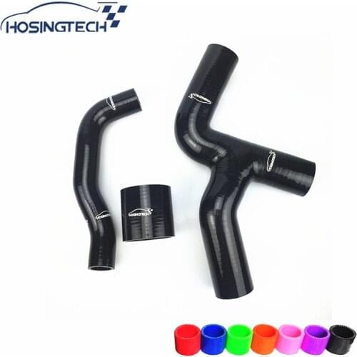 HOSINGTECH-for Impreza WRX / STi GDB silicone radiator hose Kit turbo boost intercooler induction pipe hose black