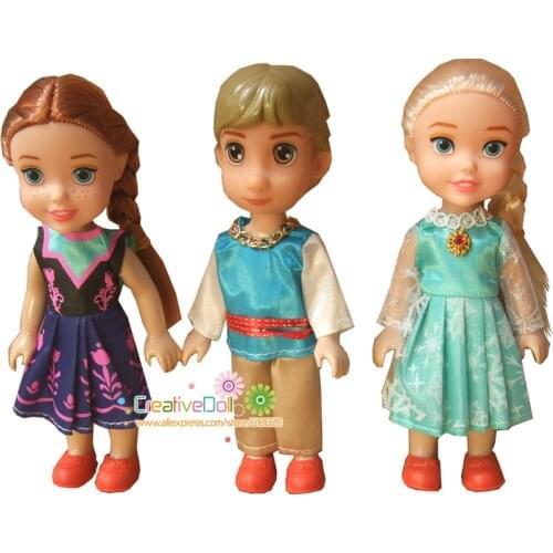 Doll gift play toys Snow Queen Elsa & Anna Princess Kristoff Childhood Dolls Figure Toys Bonecas Figure