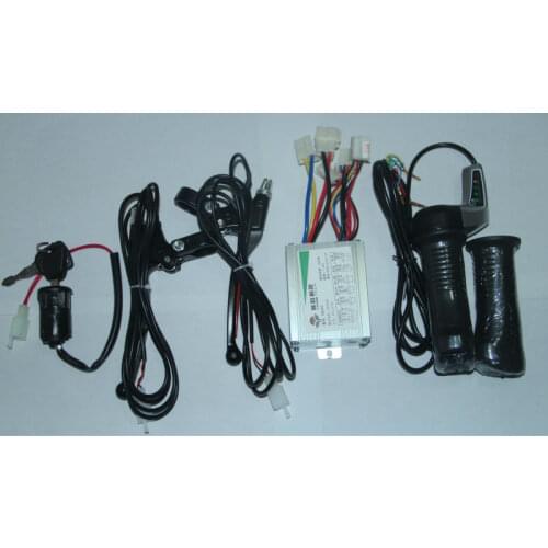 24V 500W Brushed Controller Electric Scooter Throttle Twist Grips key ignition switch /Brake Lever handlebar