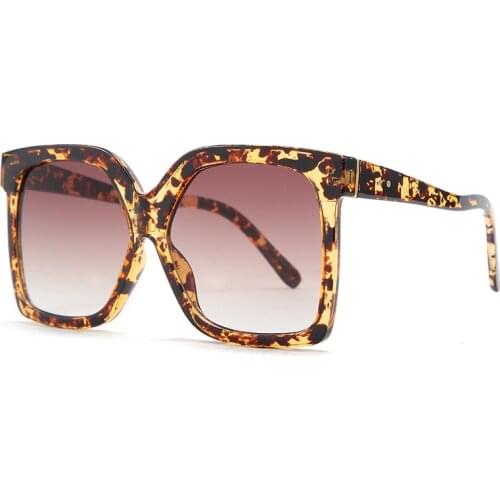 Fashion Oversized Square Sunglasses 2021 New Style Big Frame Sun Glasses Luxury Brand Womens Sunglasses Brown Shades UV400 G2170