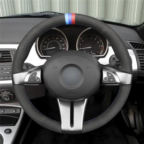 DIY Anti-Slip Wear-Resistant Steering Wheel Cover For BMW Z4 E85 (Roadster) 2003-2008 E86 (Coupe) Car Interior Decoration