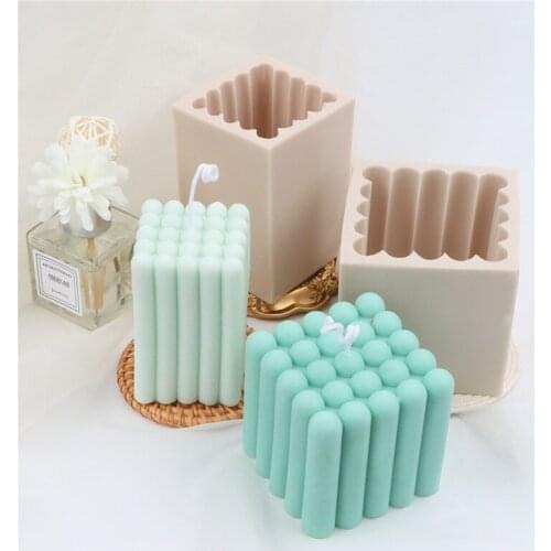 New Finger Silicone Candle Mold 3D Rubiks Cube Rectangle Square Handmade Aromatherapy Candle Making Tools Supplies