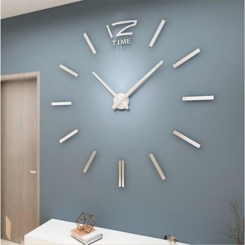 New 3d Wall Clock Design Large Acrylic Mirror Clocks Stickers Living Room Accessories Decorative House Clock on the Wall Decor