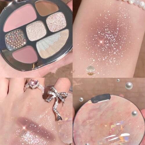 Amber Pearl Eyeshadow Pallete Matte Glitter Eyeshadow Long lasting Shiny Eye Pigments Shimmer and Shine Eyeshadow Makeup Palette