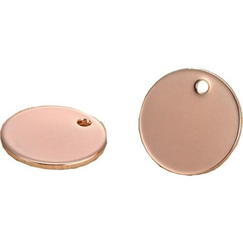 10pcs 12mm Diy blank charm accessories aureole stainless steel small round pendants can lettering design