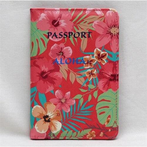 Hot Fashion Flower Pattern Travel Passport Cover Document Card Passport Holder Credit Card Case Ladies ID Card Wallet for Trip