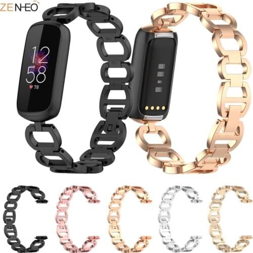 Fashion Official style strap For Fitbit Luxe Smart watch Replacement Watch Band for Fitbit luxe Stainless Steel Wristband Correa
