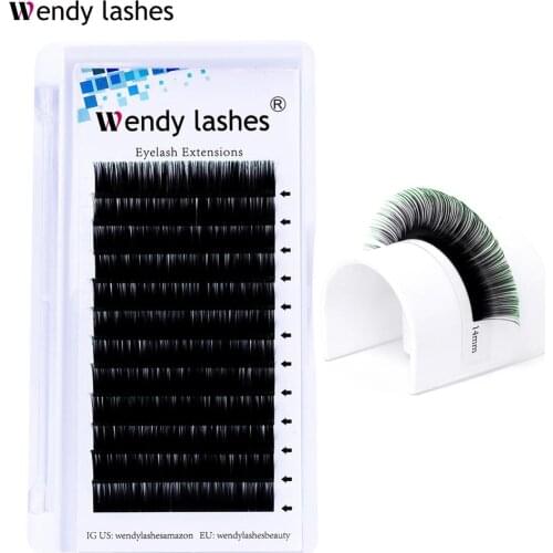 WendyLashes Eyelashes Makeup Mink Lashes Ombre Color Purple Blue Gradient Color Eyelash Extension Premium Faux Cils Soft Mink