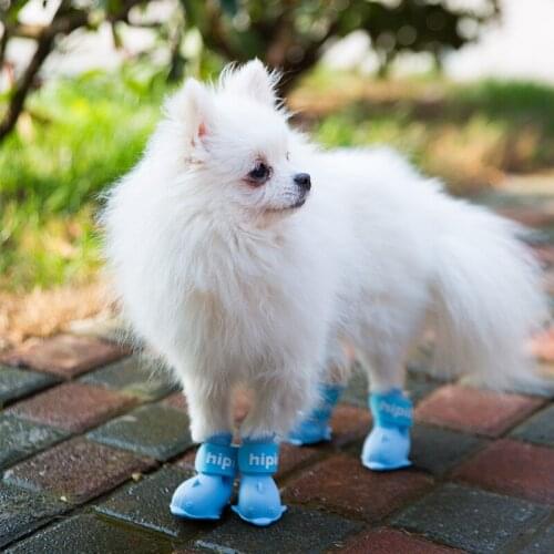 Pet Dog Snow Rubber Rain Shoes Boots Pet Dog Shoes Waterproof Outdoor Paw Protector Silicone Rain Boots Anti-Slip Puppy Shoes