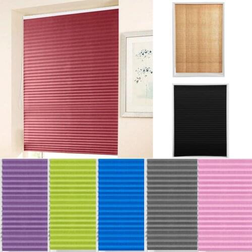 Self-Adhesive Pleated Blinds Blinds Curtains Living Room Half Blackout Window Curtains For Bathroom Balcony Shades